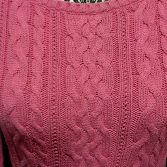 Lauren Ralph Lauren M pink sweater, 100% cotton. Machine washable. - Picture 2 of 6